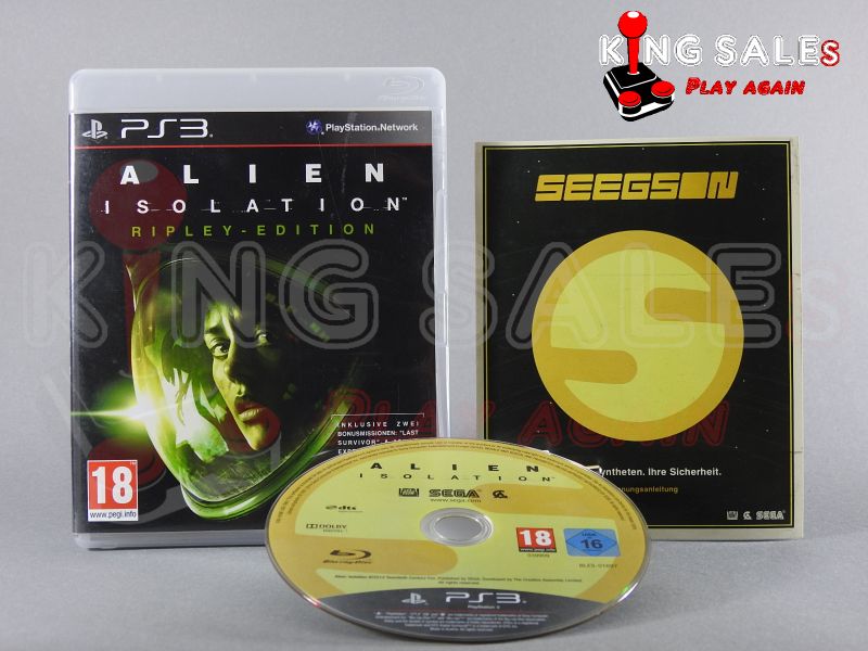 PlayStation 3 Videospiel Alien Isolation Hülle mit Anleitung und Disc