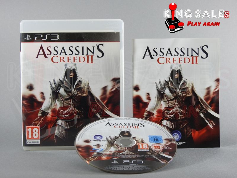 PlayStation 3 Videospiel Assassins Creed II Hülle mit Anleitung und Disc