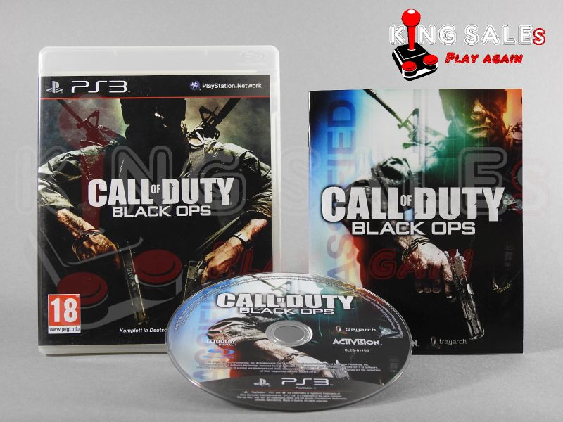 PlayStation 3 Videospiel Call of Duty Black Ops Hülle mit Anleitung und Disc