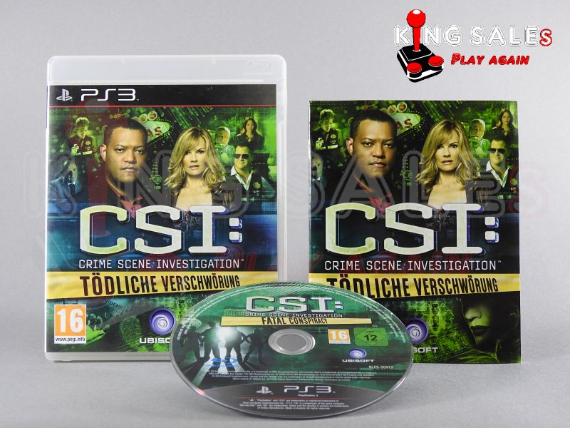 PlayStation 3 Videospiel CSI: Tödliche Verschwörung Hülle mit Anleitung und Disc