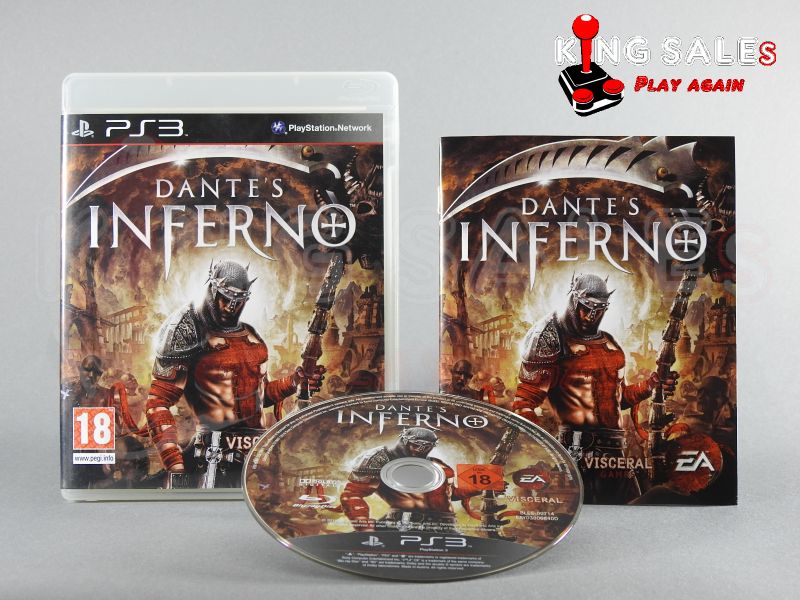 PlayStation 3 Videospiel Dantes Inferno Hülle mit Anleitung und Disc