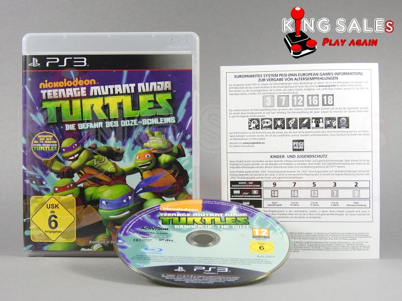 PlayStation 3 Videospiel Nickelodeon Teenage Mutant Ninja Turtles: Die Gefahr des Ooze-Schleims Hülle mit Anleitung und Disc