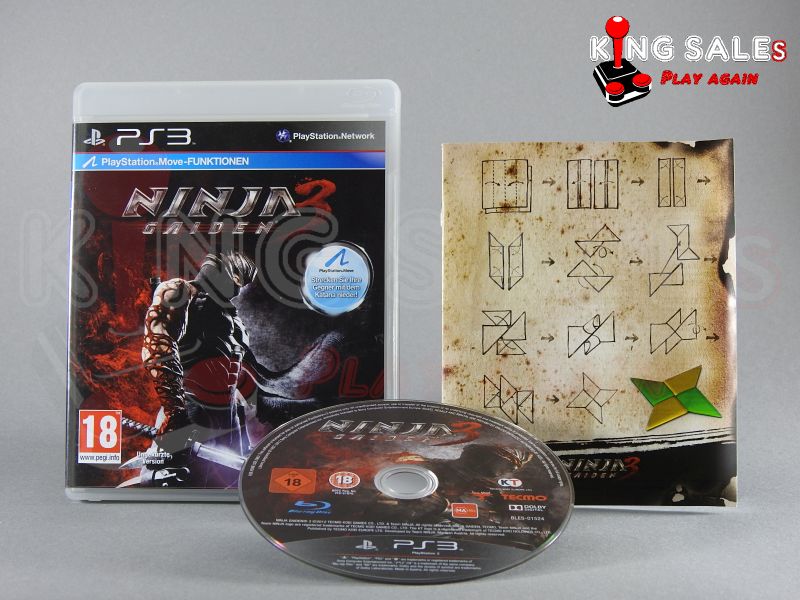 PlayStation 3 Videospiel Ninja Gaiden 3 Hülle mit Anleitung und Disc