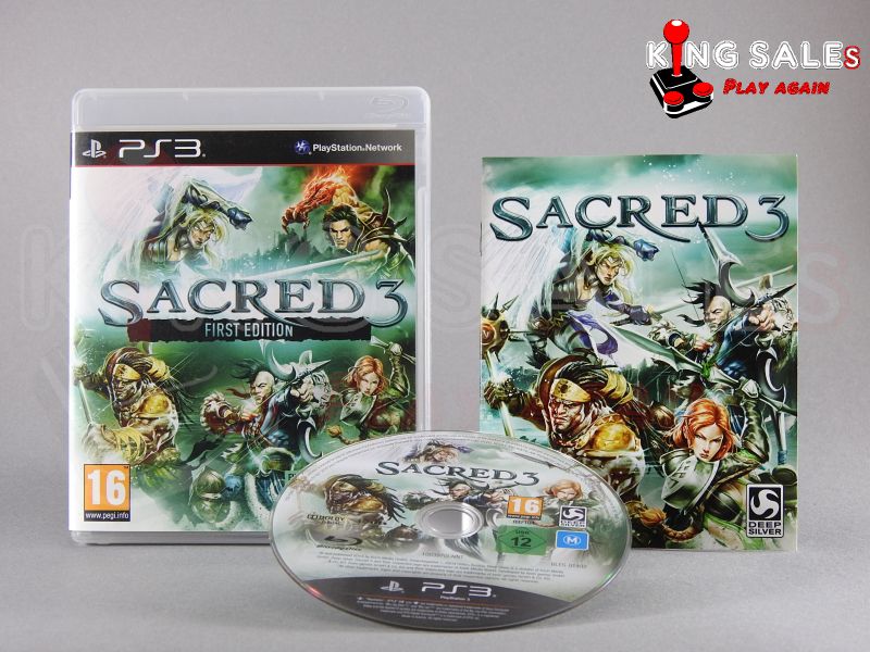 PlayStation 3 Videospiel Sacred 3 Hülle mit Anleitung und Disc