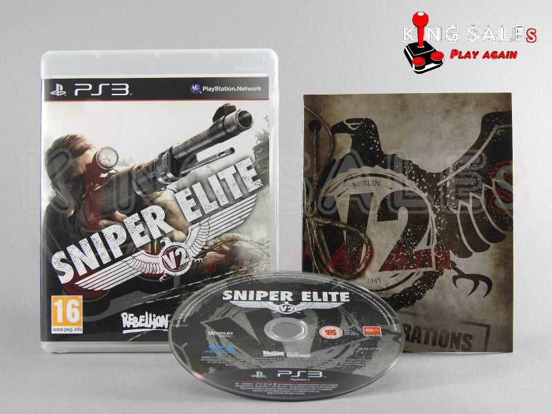 PlayStation 3 Videospiel Sniper Elite V2 Hülle mit Anleitung und Disc