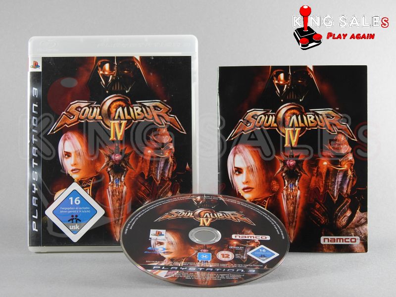 PlayStation 3 Videospiel Soul Calibur IV Hülle mit Anleitung und Disc