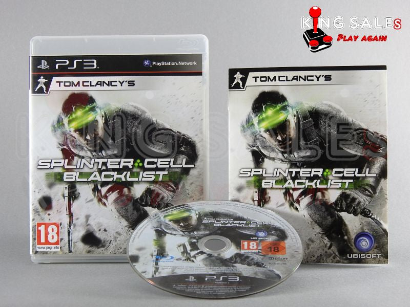 PlayStation 3 Videospiel Splinter Cell Blacklist Hülle mit Anleitung und Disc