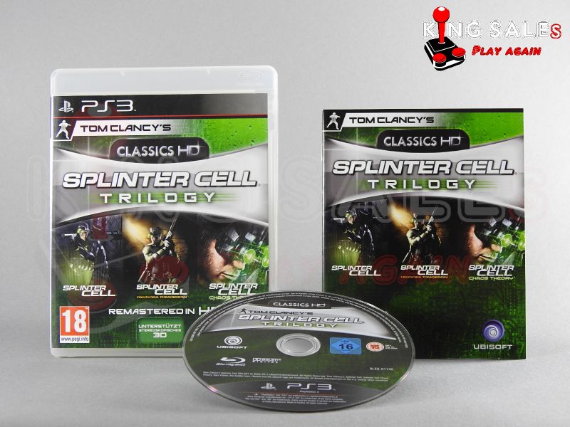 PlayStation 3 Videospiel Tom Clancys Spinter Cell Trilogy Hülle mit Anleitung und Disc