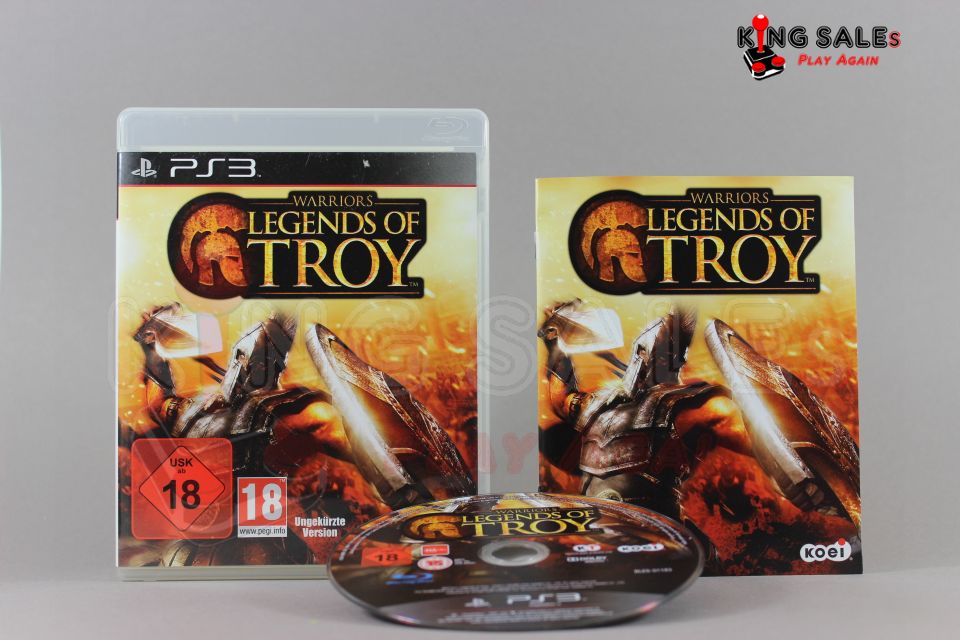PlayStation 3 Videospiel Warriors Legends of Troy Hülle mit Anleitung und Disc