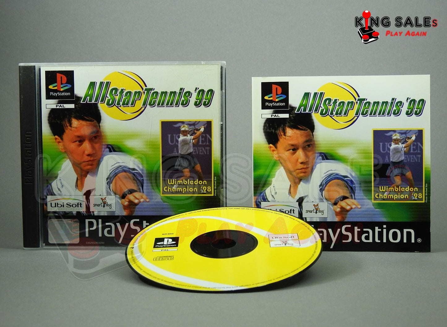 PlayStation Videospiel All Star Tennis 99 Hülle mit Anleitung und Disc