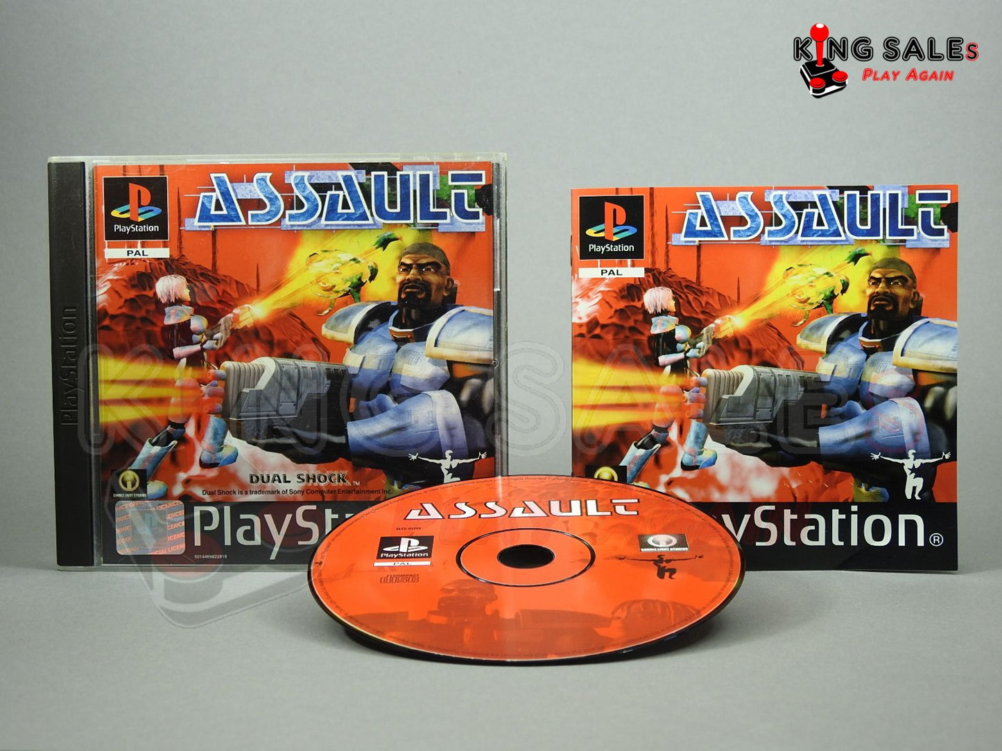 PlayStation Videospiel Assault
Hülle mit Anleitung und Disc