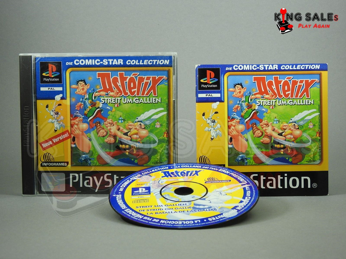 PlayStation Videospiel Asterix Streit um Gallien Hülle mit Anleitung und Disc