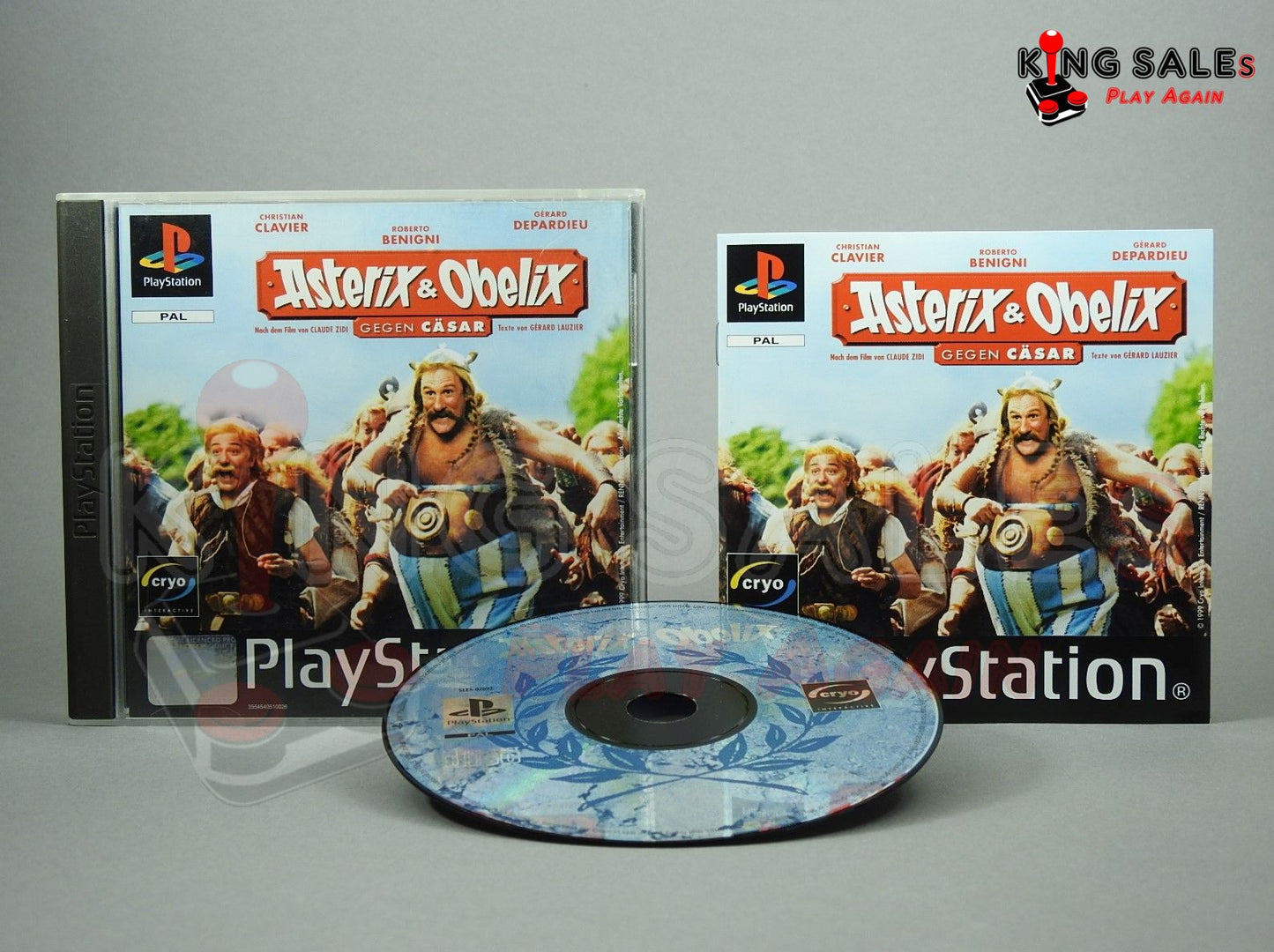 PlayStation Videospiel Asterix & Obelix gegen Cäsar Hülle mit Anleitung und Disc