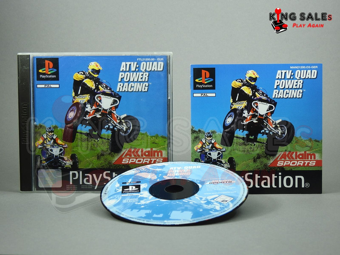 PlayStation Videospiel ATV: Quad Power Racing Hülle mit Anleitung und Disc
