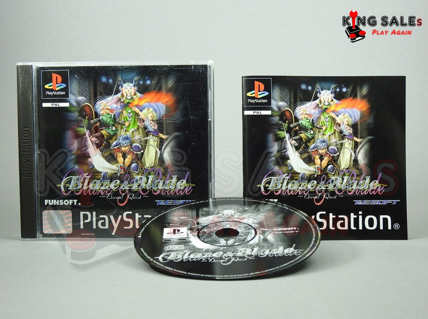 PlayStation Videospiel Blaze & Blade - Eternal Quest Hülle mit Anleitung und Disc