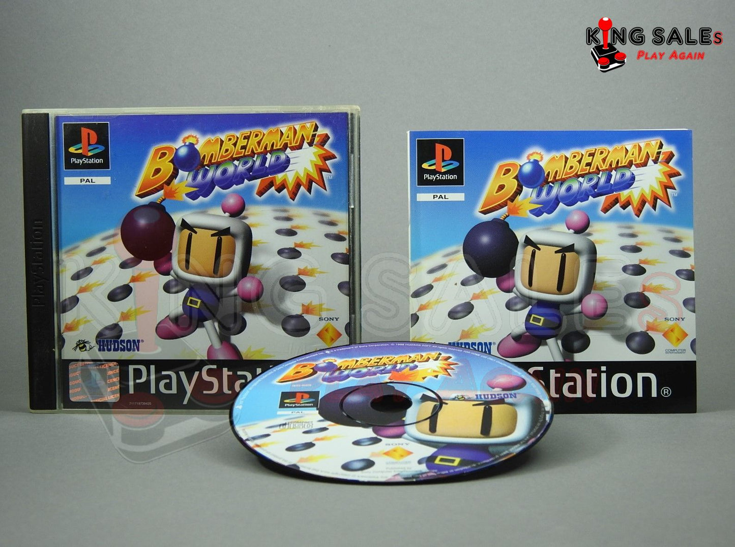 PlayStation Videospiel Bomberman World Hülle mit Anleitung und Disc