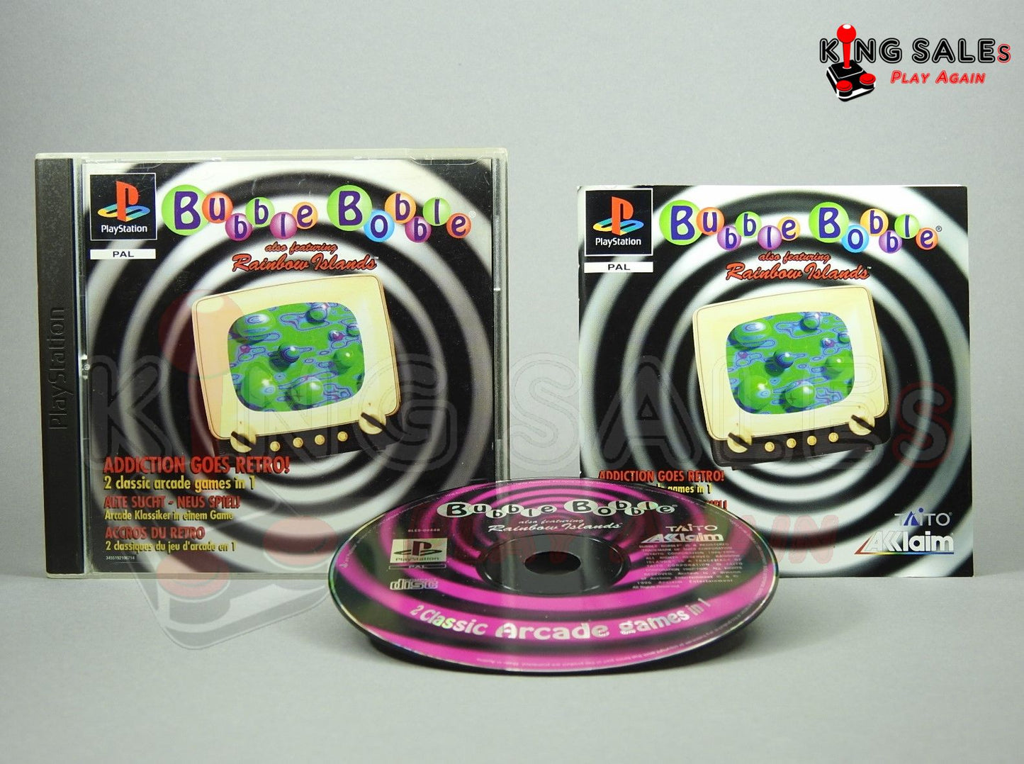 PlayStation Videospiel Bubble Bobble Also Featuring: Rainbow Islands Hülle mit Anleitung und Disc