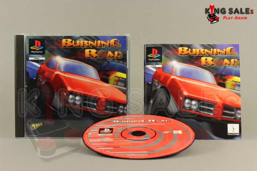 PlayStation Videospiel Burning Road Hülle mit Anleitung und Disc