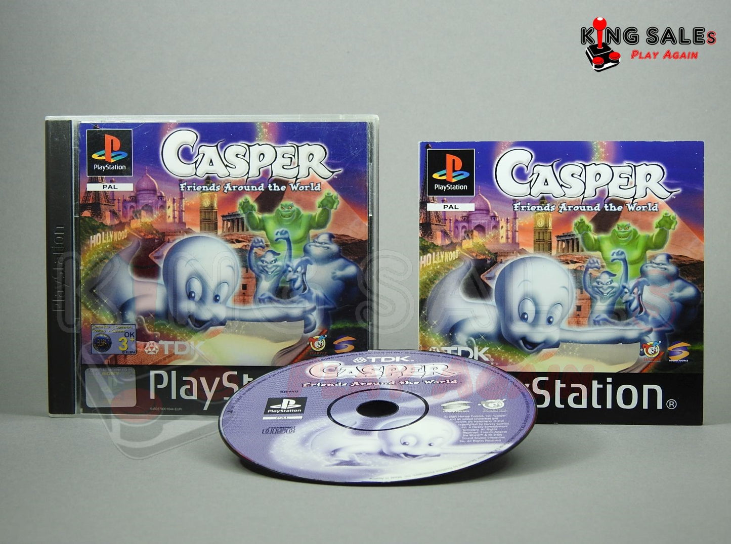 PlayStation Videospiel Casper: Friends Around the World Hülle mit Anleitung und Disc