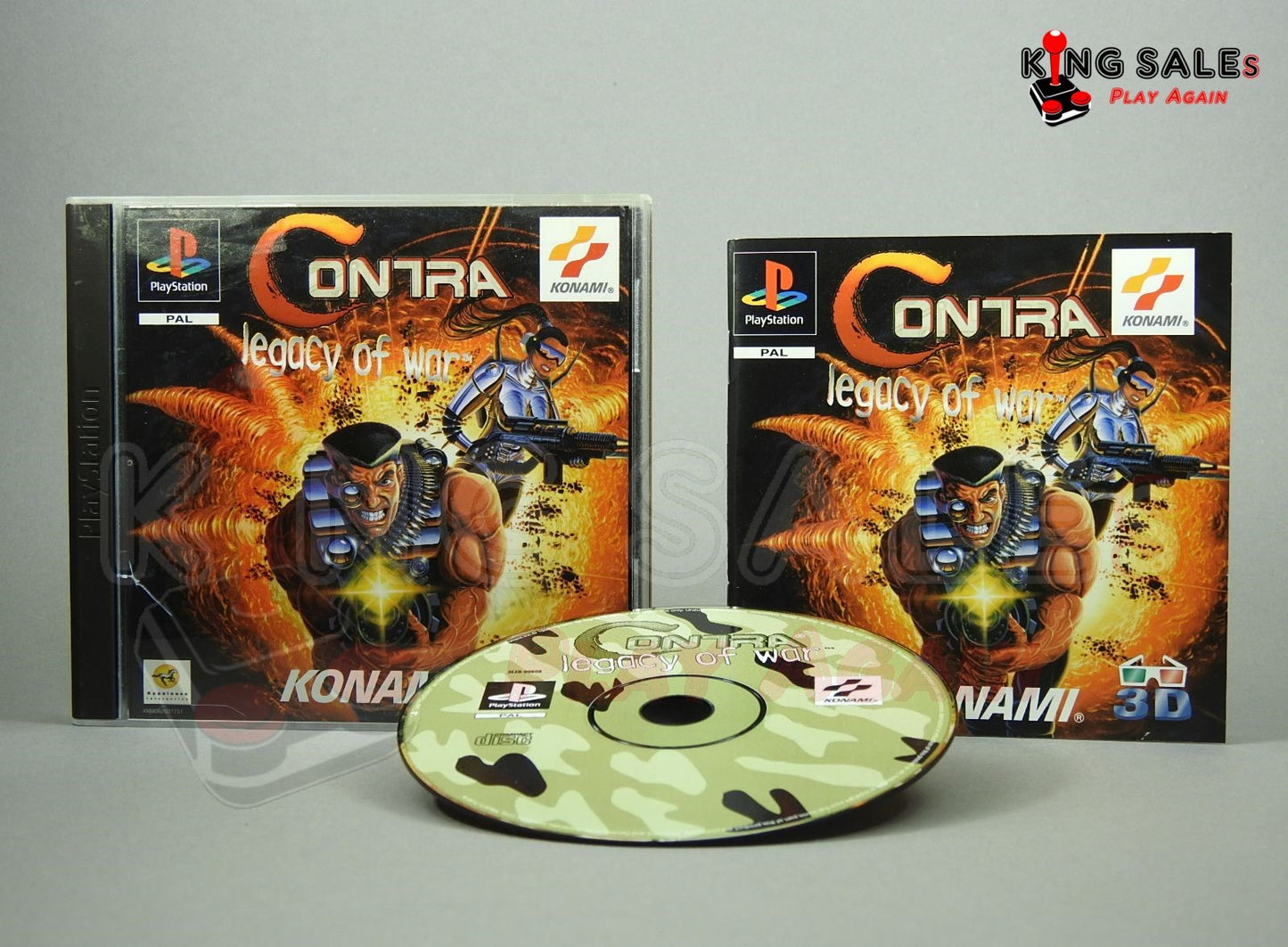 PlayStation Videospiel Contra: Legacy of War Hlle mit Anleitung und Disc