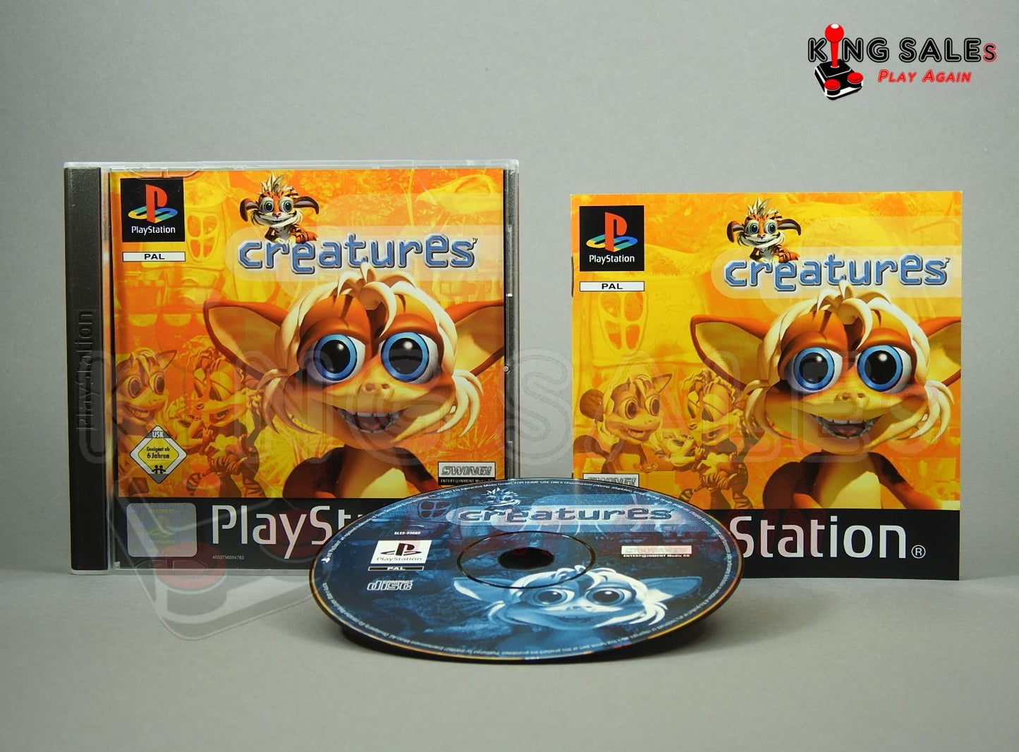 PlayStation Videospiel Creatures Hülle mit Anleitung und Disc
