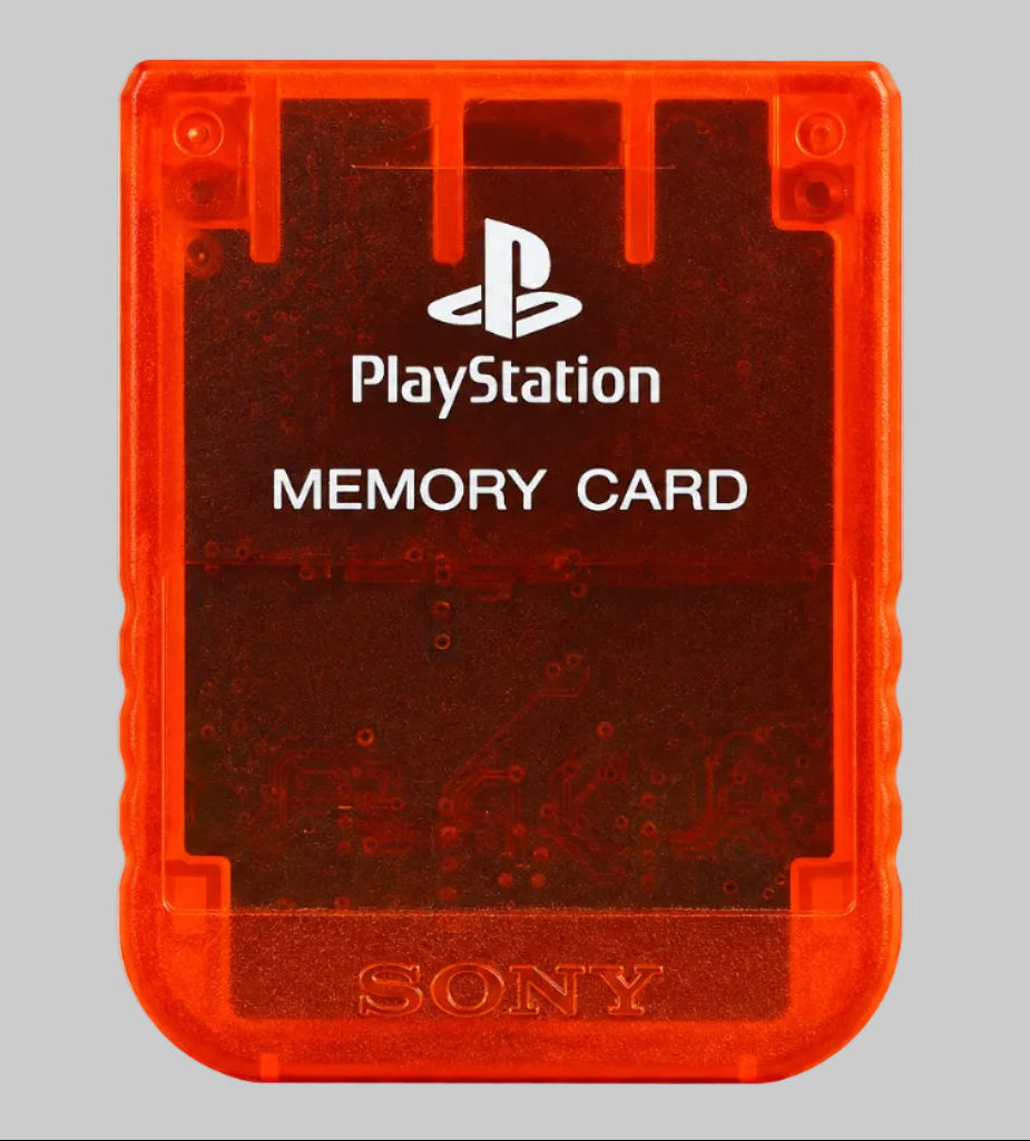 Play Station Memory Card transparent Rot