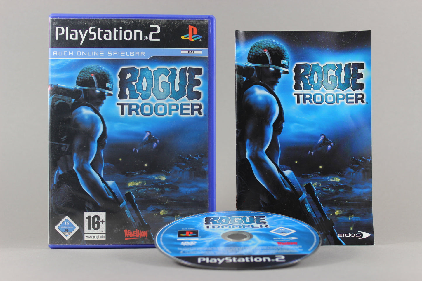 PlayStation 2 Videospiel Rogue Trooper Hülle mit Anleitung und Disc