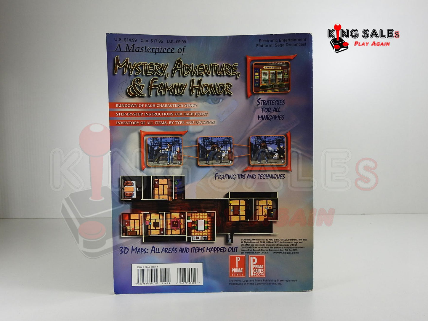 Shenmue Strategy Guide in Englisch Cover von hinten