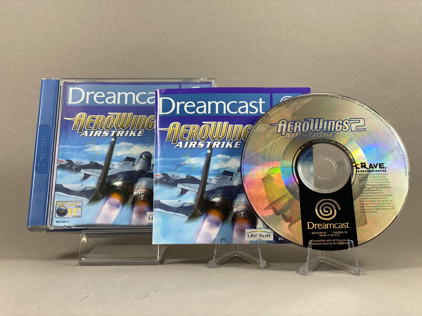Sega Dreamcast Videospiel Aerowings 2 Hülle mit Anleitung und Disc
