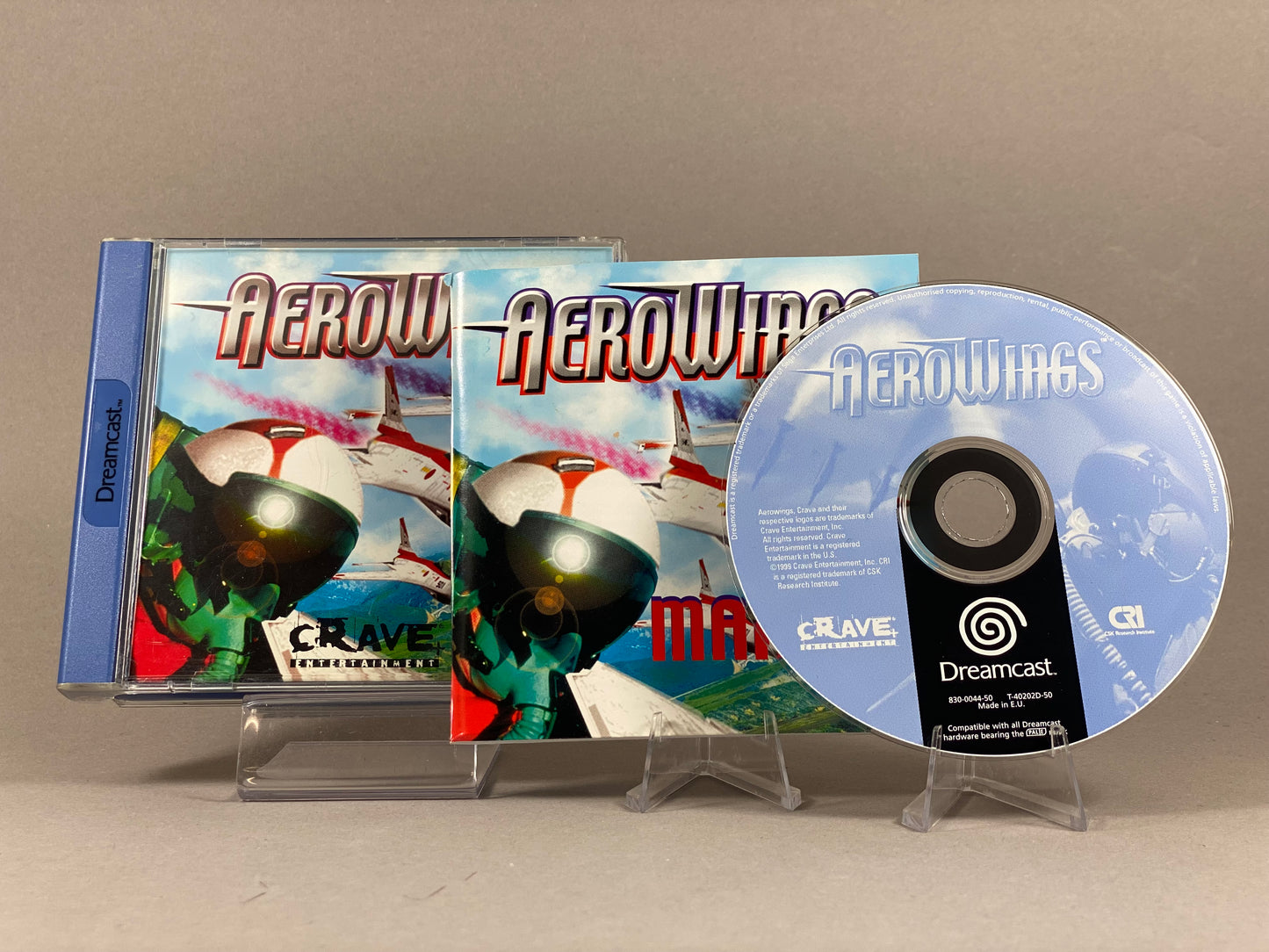 Sega Dreamcast Videospiel Aerowings Hülle mit Anleitung und Disc