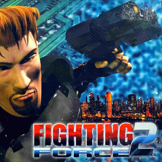 Sega Dreamcast Videospiel Fighting Force 2 Hülle mit Anleitung und Disc