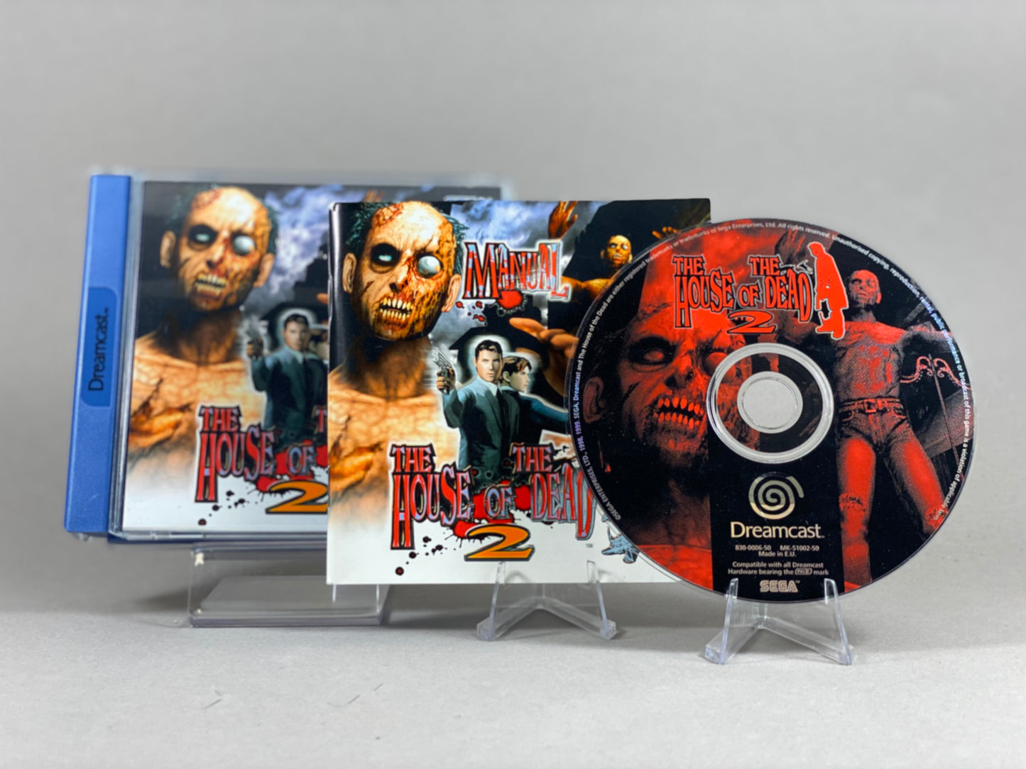 Sega Dreamcast Videospiel The House of the Dead 2 Hülle mit Anleitung und Disc