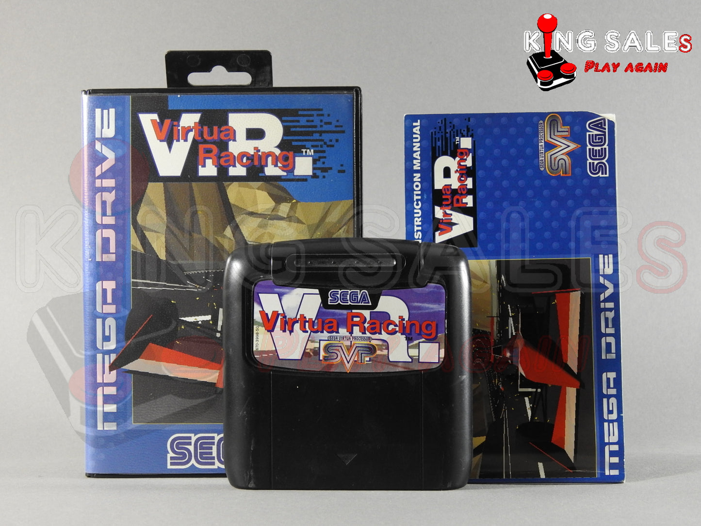 Sega Mega Drive Videospiel Virtua Racing Hülle mit Anleitung und Modul