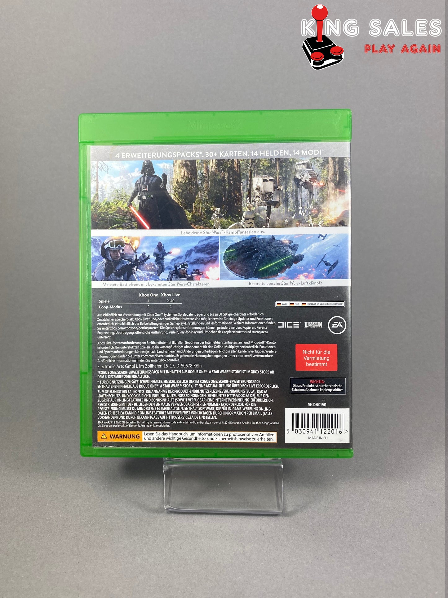 Xbox One Videospiel Star Wars Battlefront Ultimate Edition Cover von hinten