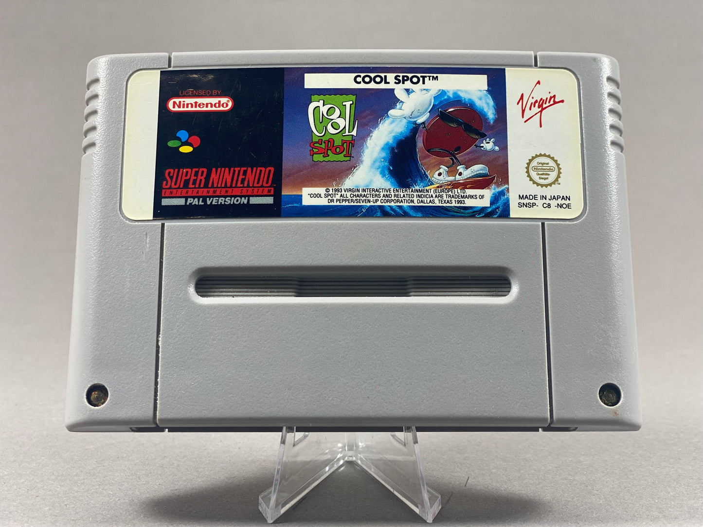 Super Nintendo Videospiel Cool Spot Modul von vorne