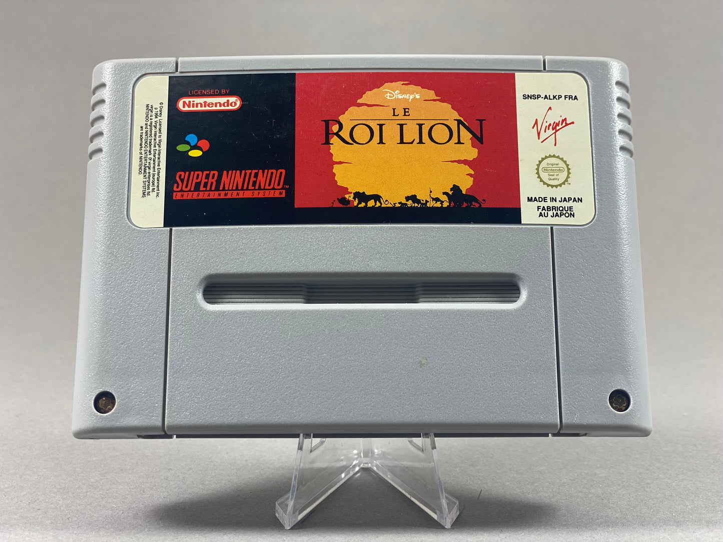 Super Nintendo Videospiel Der König der Löwen Modul von vorne