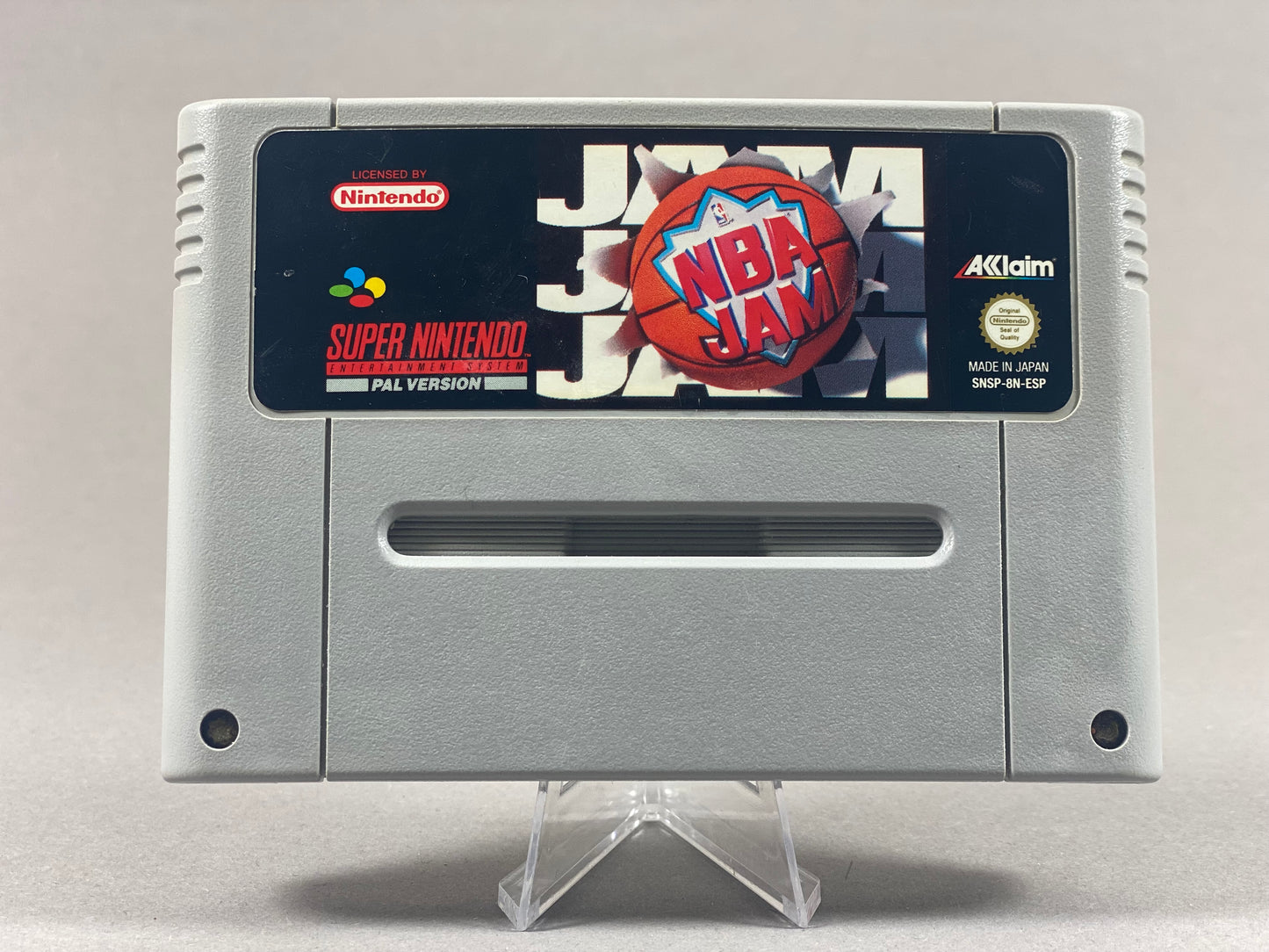 Super Nintendo Videospiel NBA Jam Modul von vorne