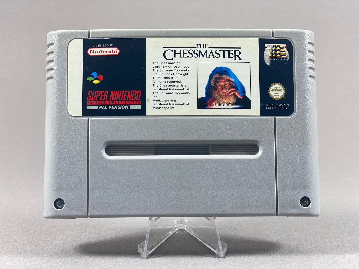 Super Nintendo Videospiel The Chessmaster Modul von vorne
