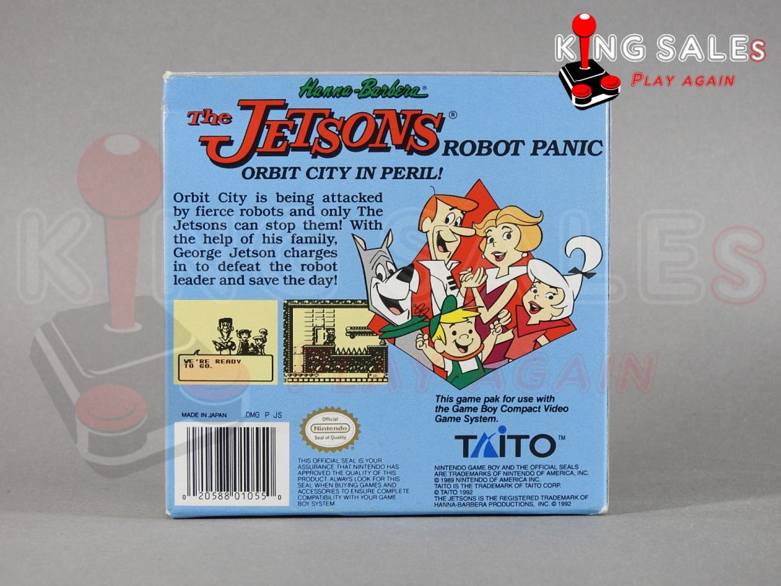 Game Boy Videospiel The Jetsons Robot Panic in OVP von hinten