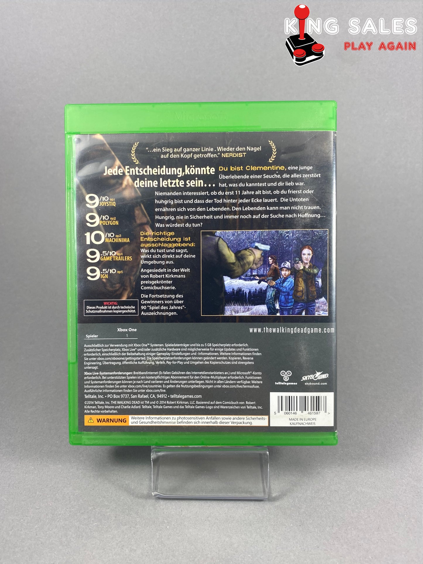 Xbox One Videospiel The walking Dead Season Two Cover von hinten