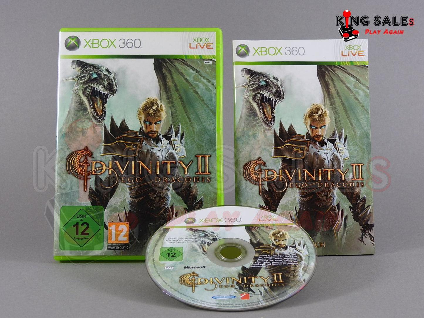 Xbox 360 Videospiel Divinity 2 Hülle mit Anleitung und Disc