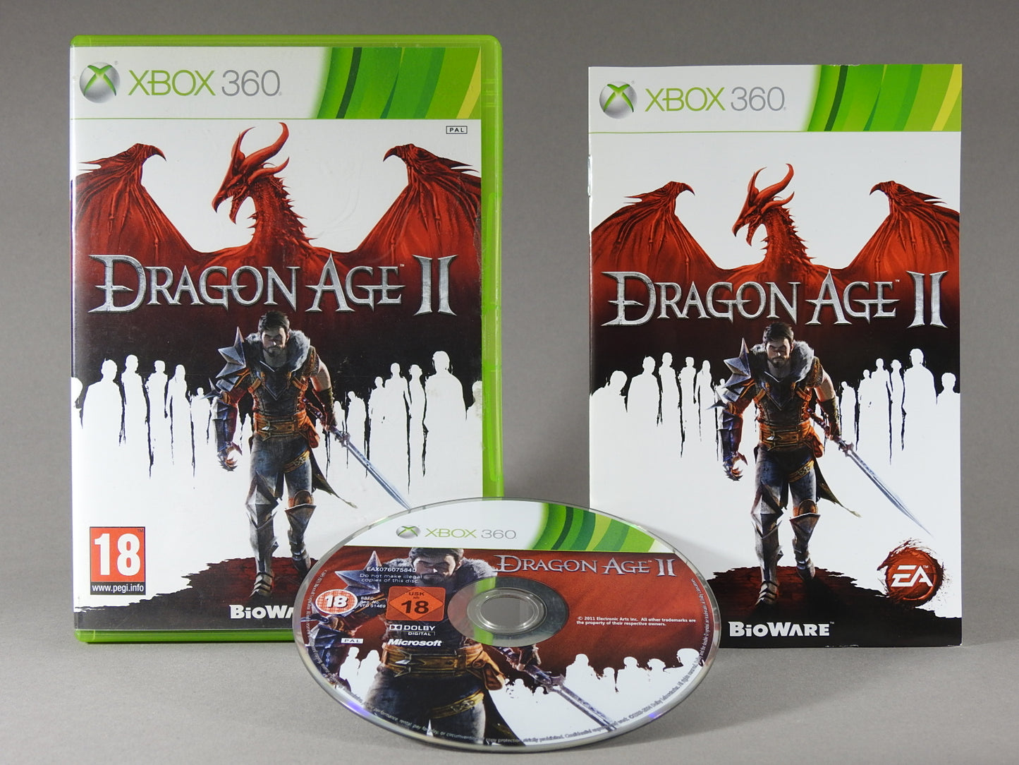 Xbox 360 Videospiel Dragon Age 2 Hülle mit Anleitung und Disc