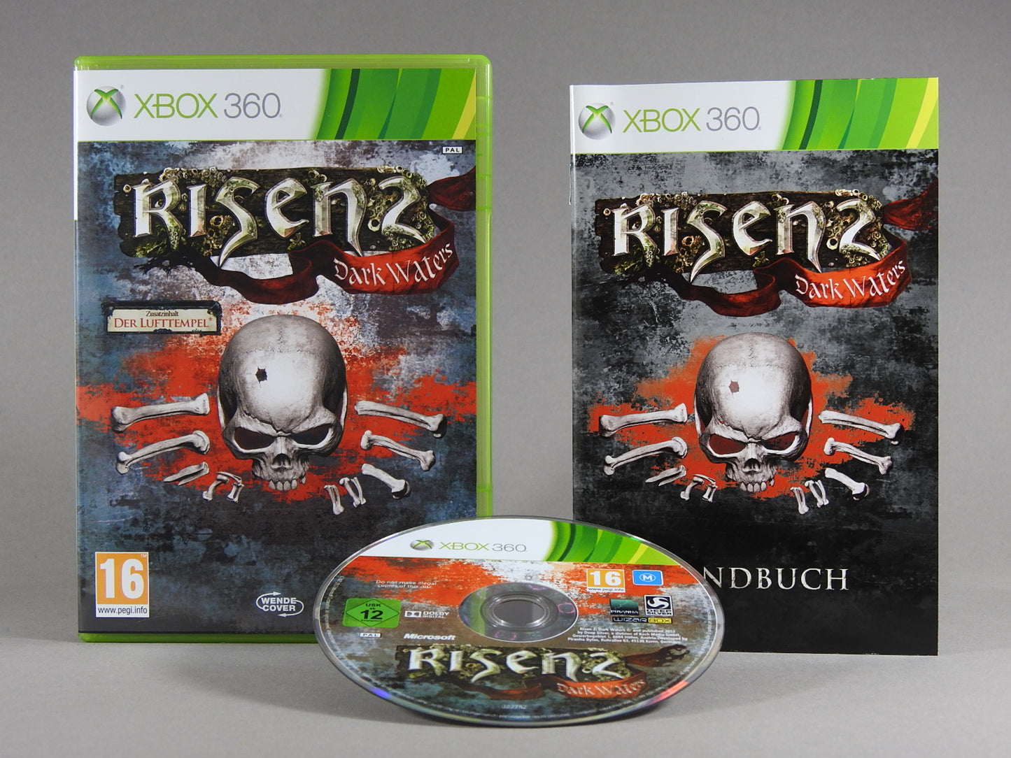 Xbox 360 Videospiel Risen 2 Dark Waters Hülle mit Anleitung und Disc