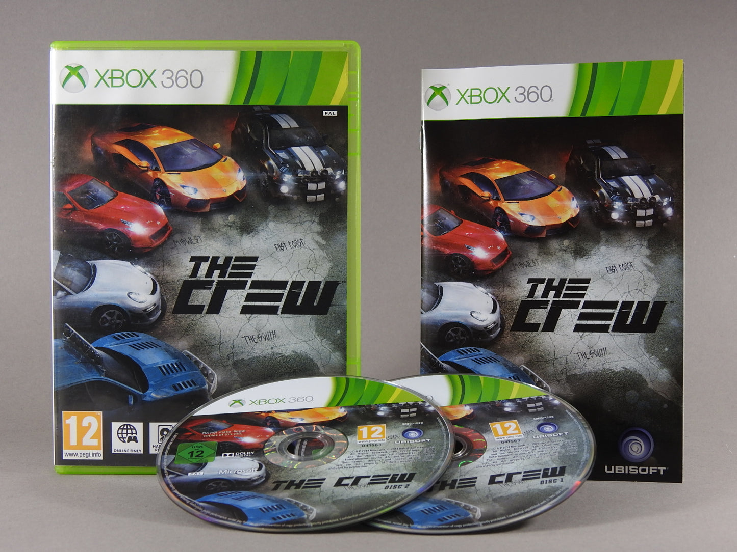Xbox 360 Videospiel The Crew Hülle mit Anleitung und Disc