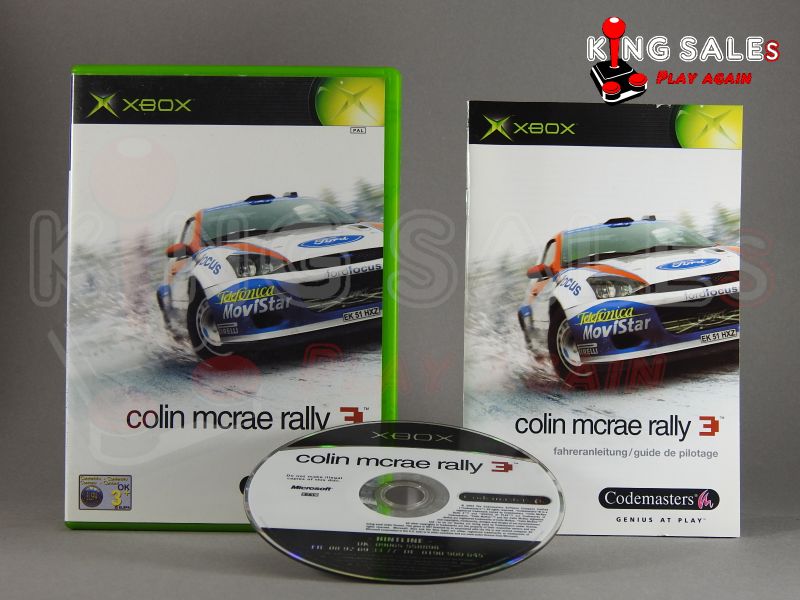 Xbox Videospiel Colin Mcrae Rally 3 Hülle mit Anleitung und Disc