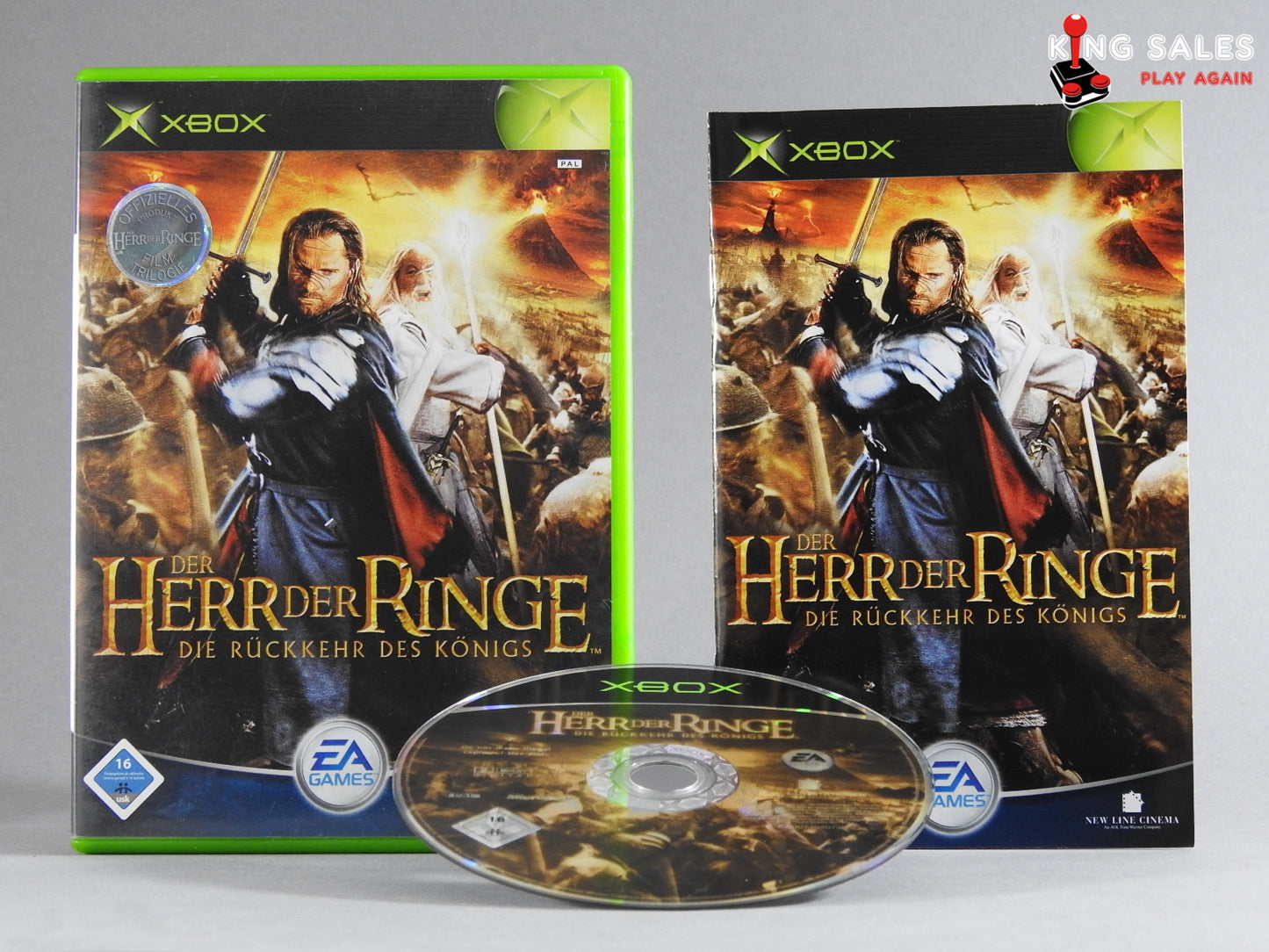 Xbox Videospiel Der Herr der Ringe Die Rückkehr des Königs Hülle mit Anleitung und Disc