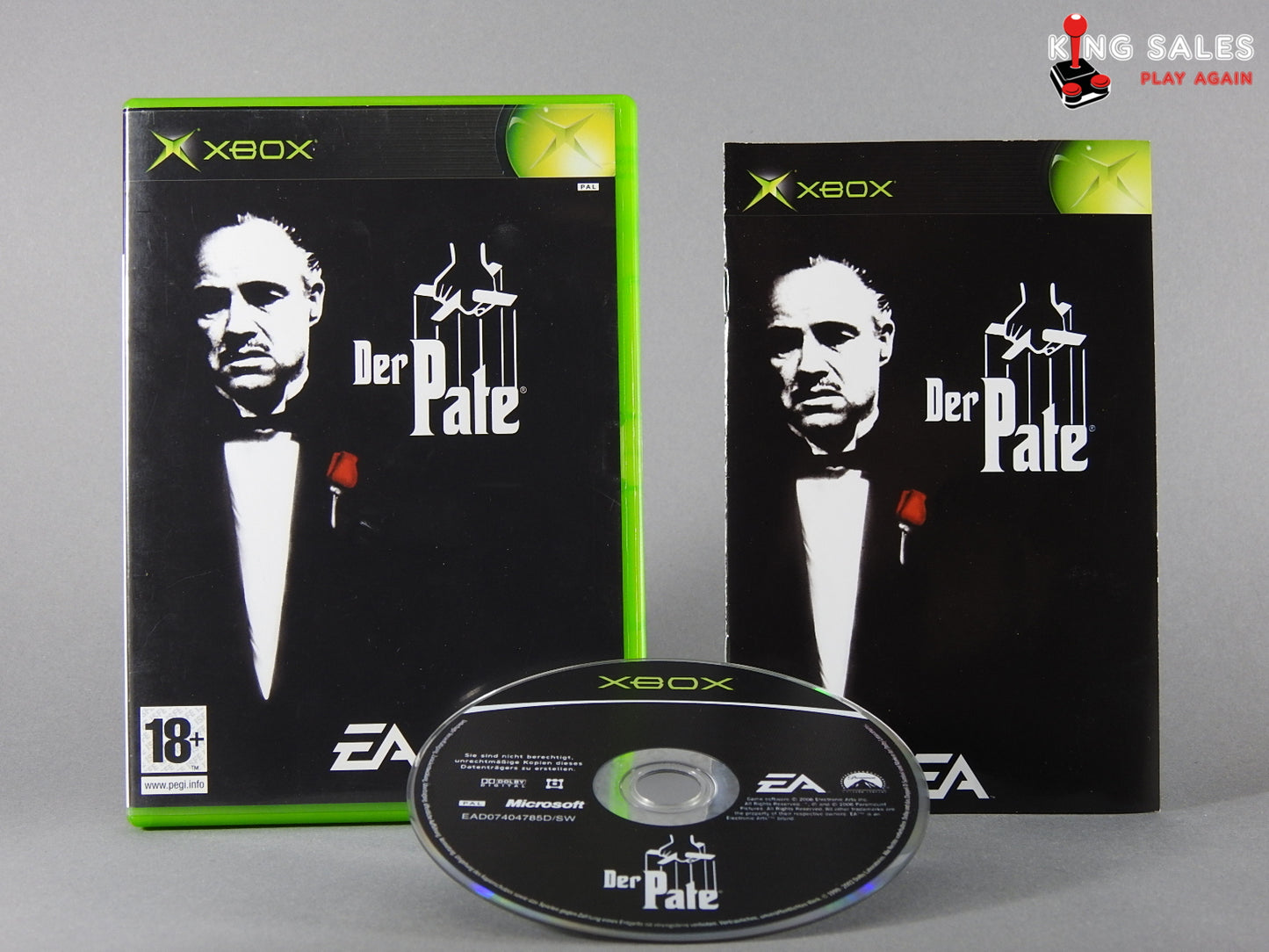 Xbox Videospiel Der Pate Hülle mit Anleitung und Disc