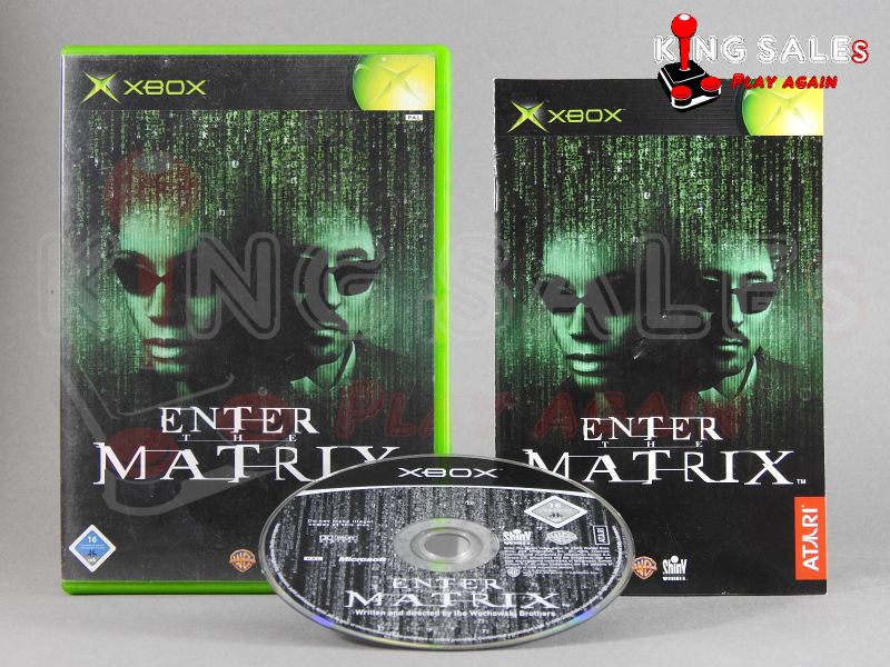 Xbox Videospiel Enter the Matrix Hülle mit Anleitung und Disc