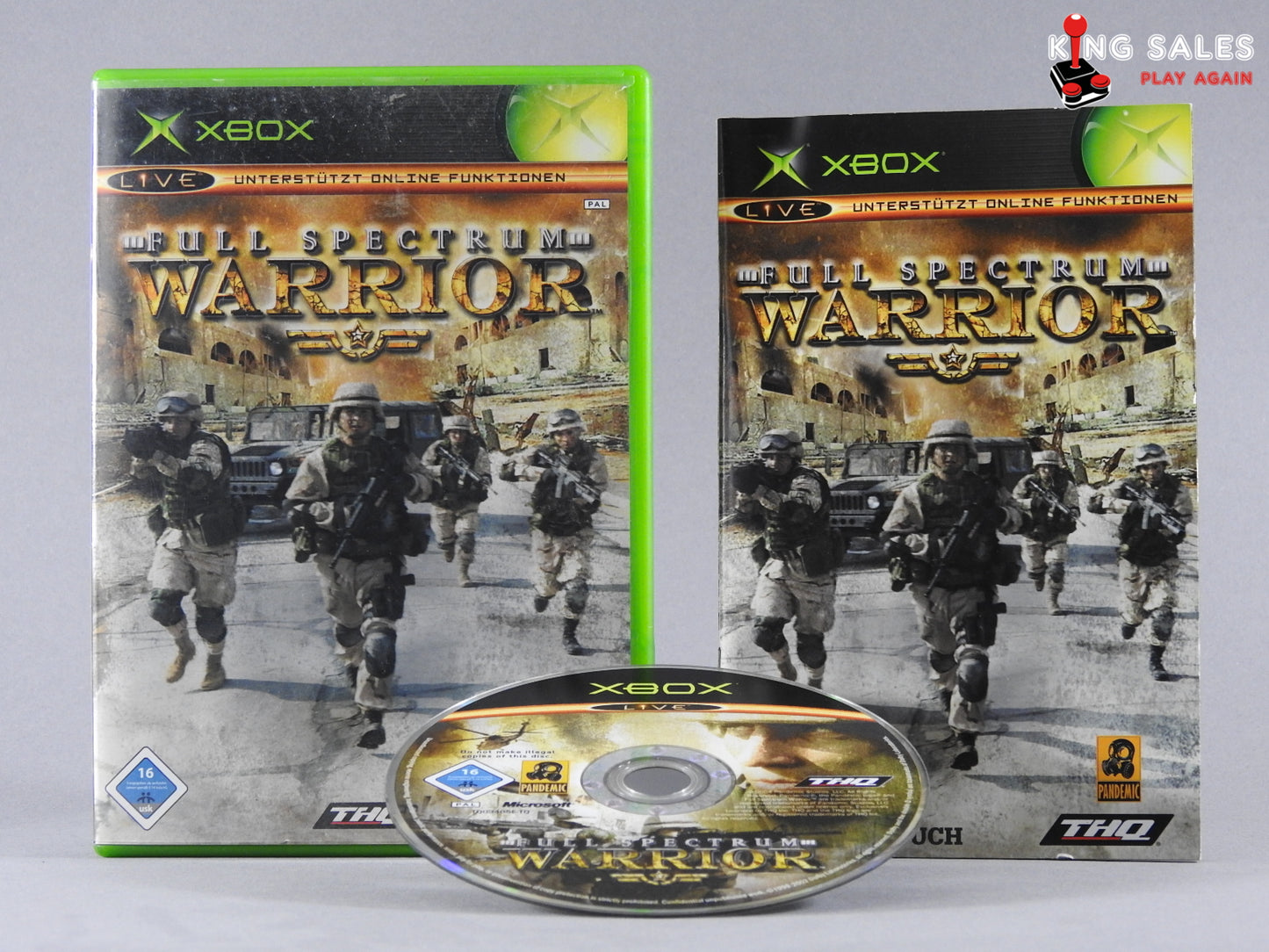 Xbox Videospiel Full Spectrum Warriors Hlle mit Anleitung und Disc