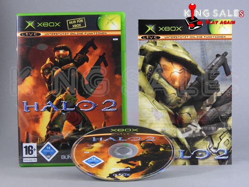 Xbox Videospiel Halo 2 Hülle mit Anleitung und Disc